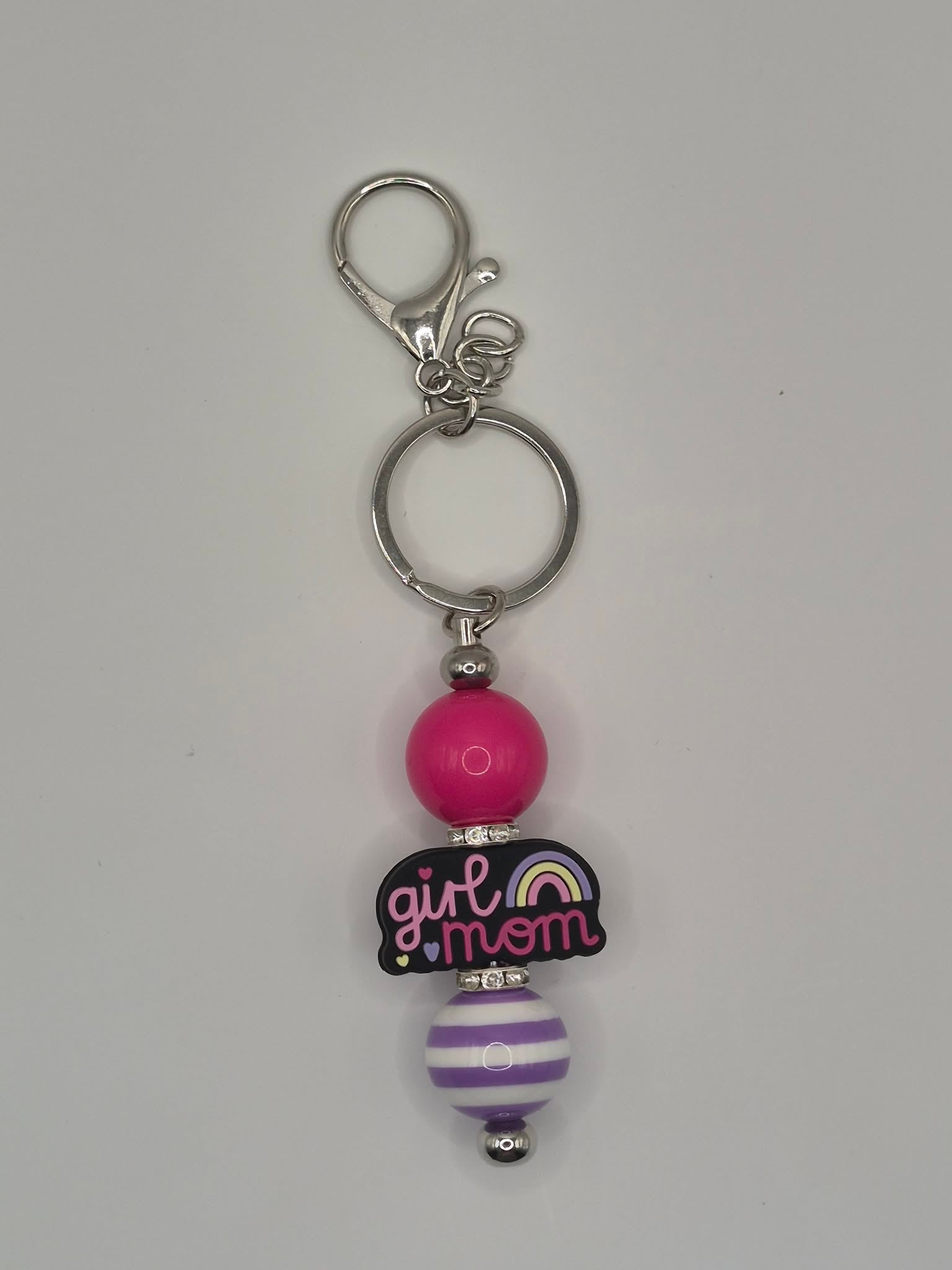 Faith over Fear Beaded Keychain