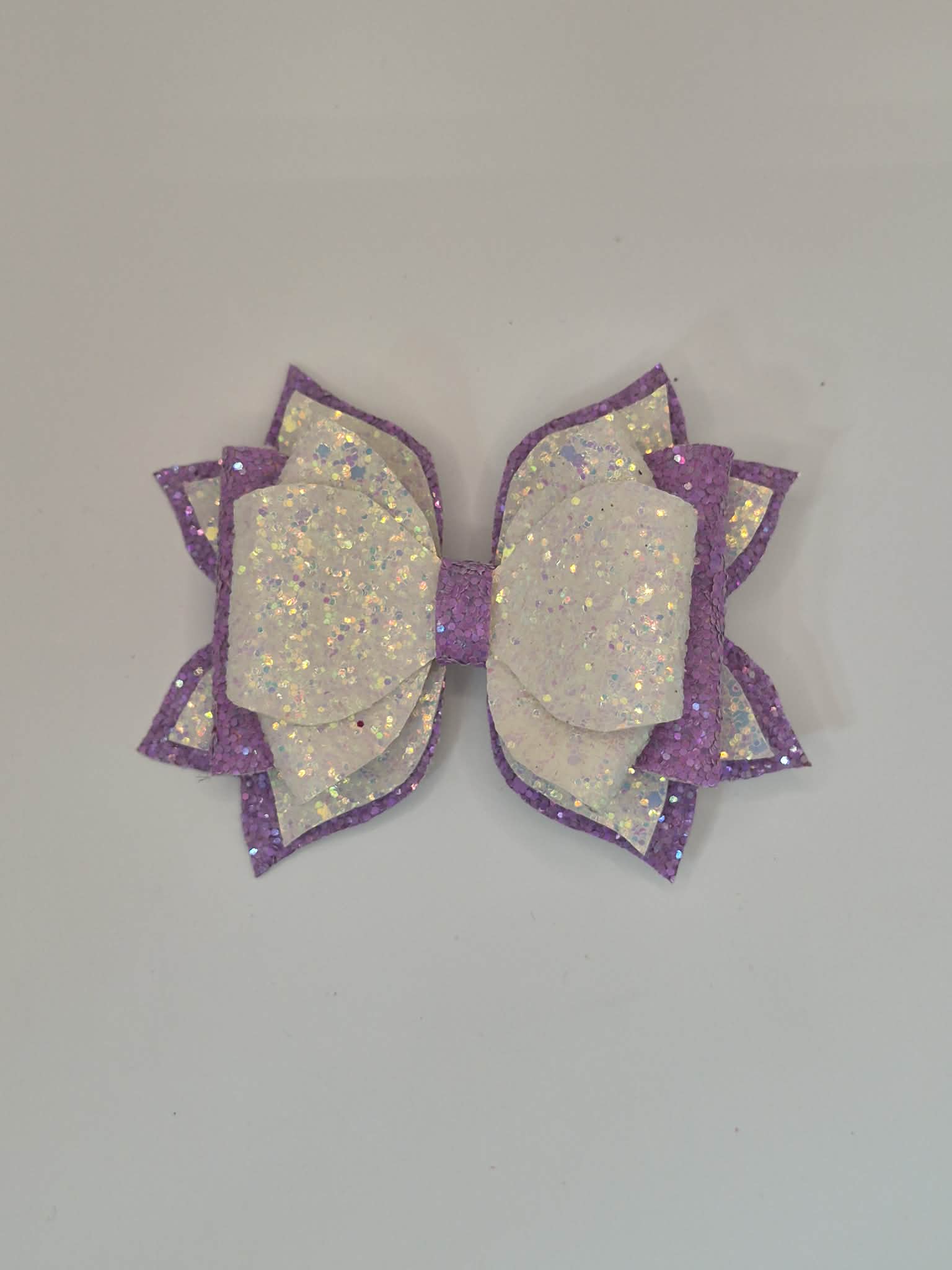 Lavender and iridescent  white