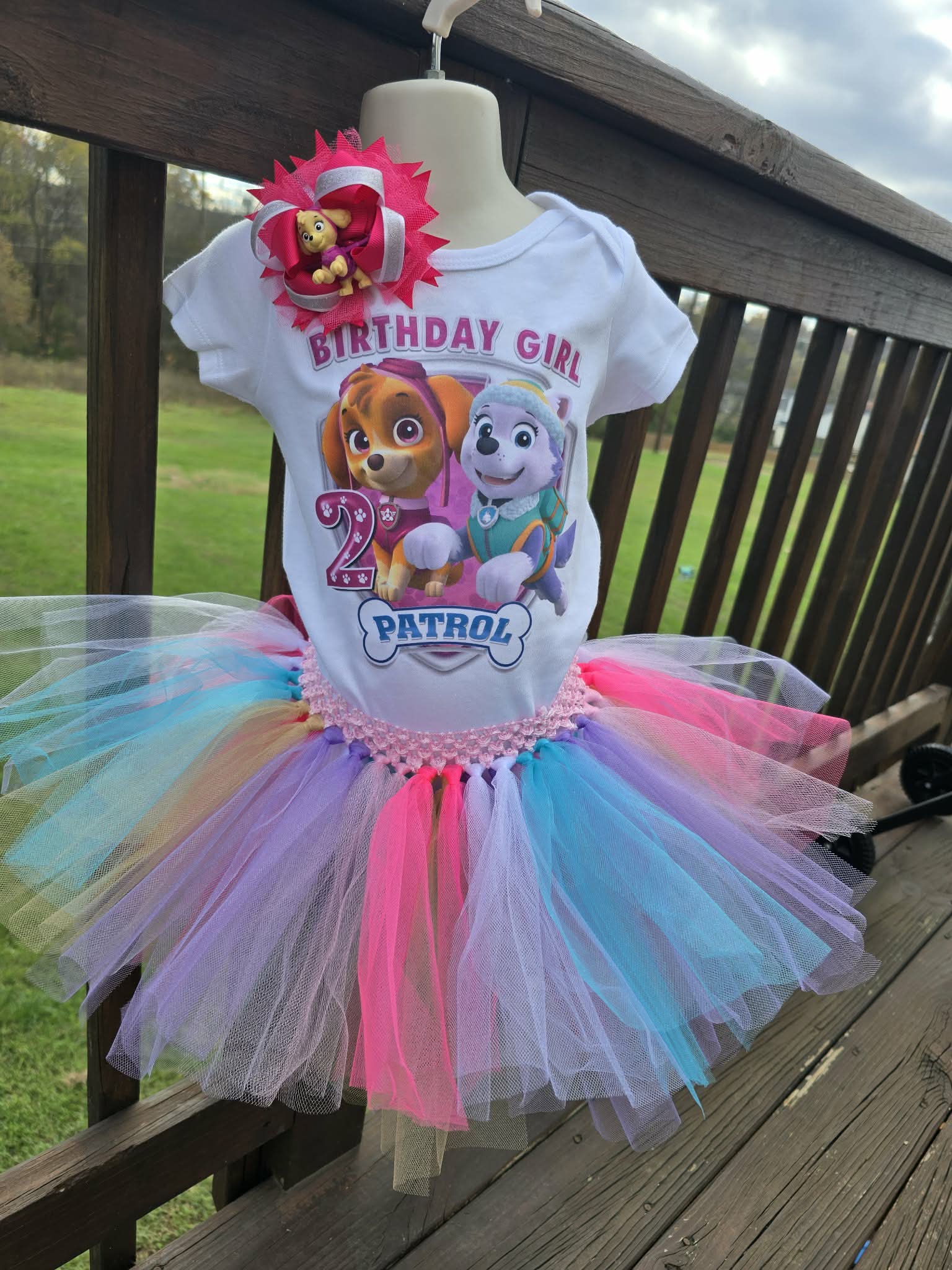 Birthday Sky and Everest Tutu outfit
